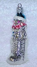 Vintage Glass Christmas Ornament Clown in Boot - NOS - £9.37 GBP