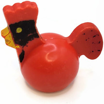 Vintage  fisher price Plastic Red chicken MINI FIGURE TOY 2&quot; - £2.37 GBP