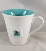 Starbucks Press Mug 2006 Blue White 14 Ounces Coffee Tea - £9.08 GBP