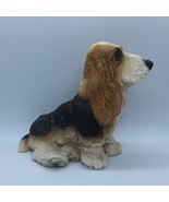 Basset Hound Sitting Dog Figurine 1984 Stone Critters by United Design 4... - $23.71