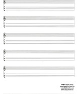 Blank Dulcimer Tab/Standard Notation Sheets/Set of 8 Blank Sheets - £5.23 GBP