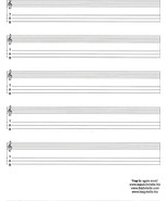 Blank Dulcimer Tab/Standard Notation Sheets/Set of 8 Blank Sheets - $9.11 CAD