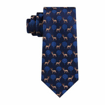 Stafford Men&#39;s Novelty Neck Tie Navy W Reindeer 58 Length 3.25 Wide NEW - £15.32 GBP