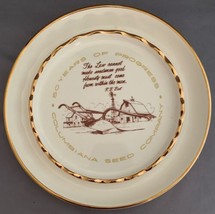 Columbiana Seed Company 50 Years of Progress Ceramic Ashtray Eldred Illinois - $4.00