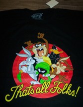 Wb Looney Tunes That&#39;s All Folks T-Shirt Mens Xl New Taz Wile Coyote Daffy Duck - $19.80
