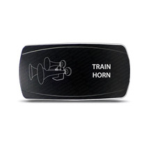 CH4X4 Momentary Rocker Switch Train Horn Symbol - Horizontal  - Green Led - £15.81 GBP