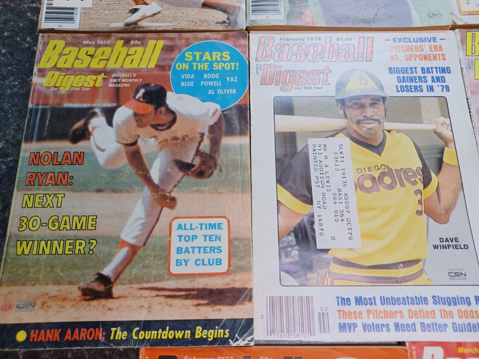 Vintage Baseball Digest   1973 1979 Lot Of 11 Nolan Ryan Item image 4