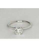 1.35Ct Simulated Diamond Wedding Engagement Ring 14k White Gold Plated S... - £79.54 GBP