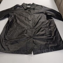 Preston & York RN#58909 Women's Black Genuine Leather Buttons Jacket Size 3X image 15
