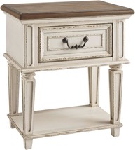 Signature Design By Ashley Realyn Traditional Cottage 1 Drawer, Distressed Brown - £174.21 GBP