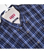 MEN&#39;S WRANGLER LONG SLEEVE SHIRT Size L - Large - BLUE &amp; WHITE CHECK / P... - $21.69 CAD