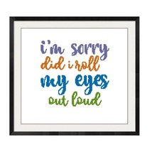 ALL STITCHES - ROLLED EYES CROSS STITCH PATTERN IN PDF -211 - $2.75