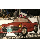 Wall art decor Metal Car  Red 0r Blue approx 24 inches long - £26.74 GBP