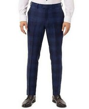 Tallia Mens Dress Pants Linen Plaid Slim-Fit Flat Front, Size 30X29 - £42.90 GBP