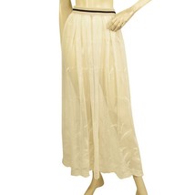 Zilly Cream Tulle Lace Long Length Sheer Summer Maxi Cover Up Skirt size 1 - $74.25