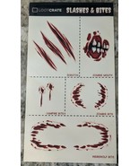 NEW Lootcrate Slashes and Bites Temporary Tattoos 1 Sheet, Zombie Vampire - £5.81 GBP