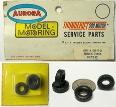 4 Aurora Model Motoring Slot Car T-Jet Truck Tires 8372 - £3.89 GBP