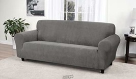 Kathy Ireland Daybreak Sofa Slipcover Charcoal Grey Polyester/Spandex - $91.02 CAD