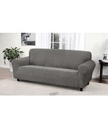 Kathy Ireland Daybreak Sofa Slipcover Charcoal Grey Polyester/Spandex - $91.22 CAD