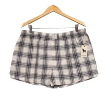 PJ Salvage Sleep Shorts Womens XL Plaid Please Woven Loungewear Elastic ... - £12.99 GBP