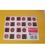 Mint US Holiday Wreaths Booklet Pane of 20 - $16.50