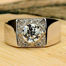 2.00 Ct Diamond Lab Created Men&#39;s Band Wedding Pinky Ring 14k White Gold Finish - £74.72 GBP