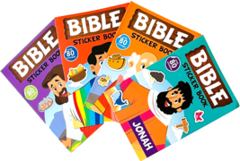 NEW Lot 4 Christian Children Bible Sticker Activity Books Jesus, Moses, ... - $13.61