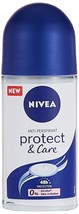 3x NIVEA, Protect &amp; Care, Antiperspirant Roll-on for Women, Without Ethyl Alcoho - £35.55 GBP