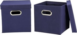 Household Essentials 33-1 Navy 2-Pack Decorative Storage Cube Set With Removable - $39.96