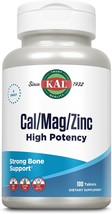 KAL Cal/Mag/Zinc | 1000mg Calcium, 400mg Magnesium &amp; 15mg Zinc | Bone, Muscle, H - £16.77 GBP
