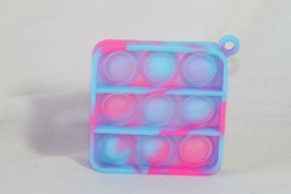 Novelty Keychain (new) SQUARE SILICONE - BBY BLUE, PINK, LAVENDER, COMES... - $7.27
