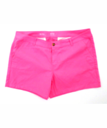 a.n.a Mid-Rise Shorts Women&#39;s Size 16 Pink Flat Front Twill - $27.08 CAD