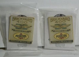 1995 Brickyard 400 Pennzoil Lapel Hat Pin 1.25&quot; x 1.5&quot; - Lot of 2 - New! - £4.01 GBP