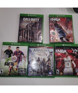 XBox One Lot 5 Games Call of Duty NBA 2K15 2K17 Fifa15 Assassin&#39;s Creed ... - $279.34 MXN