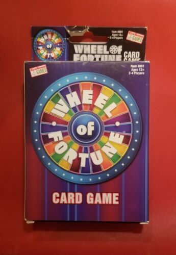 Wheel Of Fortune Card Game 2-4 Players Age 12+ Endless Games - $4.79