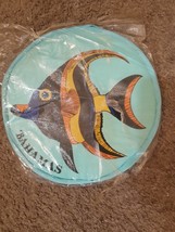 NEW Deadstock VTG 1980s Bahamas Tropical Fish Potholder kitchen pad blue - $28.65
