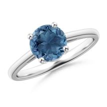 ANGARA 1.55 Ct Natural London Blue Topaz Ring in Sterling Silver for Wom... - $345.92+