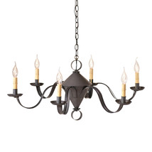 6-Arm Public House Chandelier in Kettle Black MADE in USA - $349.95