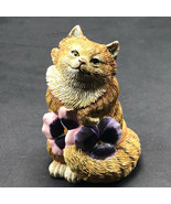VALERIE PFEIFFER DESIGN CAT FIGURINE resin sculpture Canada kitten flowe... - £11.65 GBP