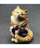 VALERIE PFEIFFER DESIGN CAT FIGURINE resin sculpture Canada kitten flowe... - £11.12 GBP