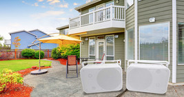 2) Rockville HP65S-8 6.5&quot; Outdoor Patio Backyard Garden Speakers+Swivel Brackets - £80.66 GBP