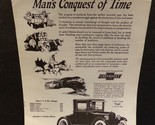 Man&#39;s Conquest of Time 1923 Chevrolet Dealer Sales Brochure - $67.49