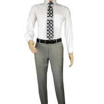 Men Suit BERLUSCONI Turkey Italian Wool 180's Glenn Plaid K167-06 Black White image 9