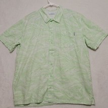 Columbia PFG Fishing Shirt Mens XL Green Vented Short Sleeve Outdoor Casual - £21.95 GBP