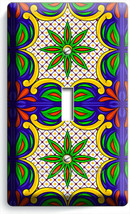 Mexican Folk Art Talavera Tile Look 1 Gang Light Switch Plate Kitchen Room Decor - $10.99