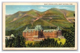 Banff Springs Hotel Alberta Canada UNP Linen Postcard Z3 - £1.51 GBP