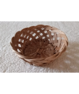 Decorative Basket Tray Bowl Woven Wicker   Tan  9 ” Diameter X 4” High - £7.60 GBP