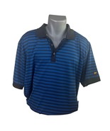 Jack Nicklaus Men&#39;s Moisture Wicking Golf Blue and Black Striped Polo Si... - €15,31 EUR