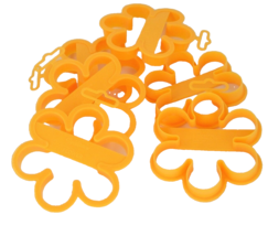 Vintage Wilton 1992 Plastic Yellow flowers lot of 6 Cookie Cutters retro... - $15.83