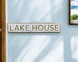 5&quot; X 24&quot; Gray and Brown Lake House Metal Wall Decor - $2,879.70 MXN
